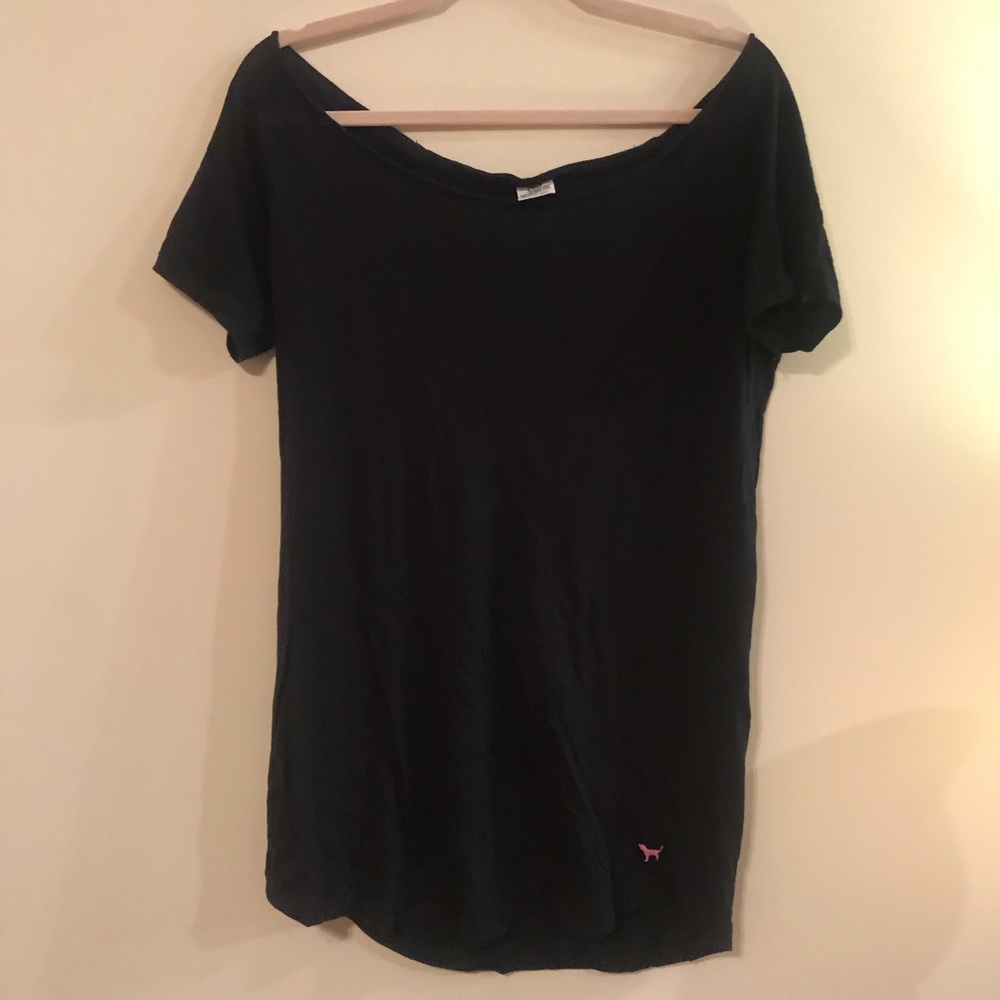 Loose PINK Black Tee